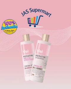 Voi Keratin Shampoo & Conditioner Cocoa Oil Sulfate Free 400mL