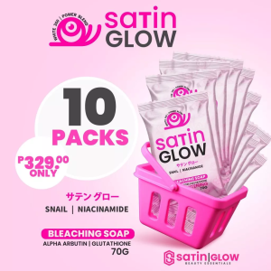 SATIN GLOW WHITENING BLEACHING SOAP - 70 GRAMS BY SG BEAUTY ESSENTIALS