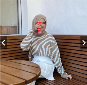 Atasan Rajut Crewneck Sweater Rajut Zebra PREMIUM TEBAL Atasan Knit Wanita Koran Style By MyFloody