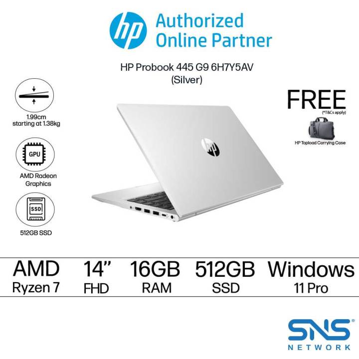 Hp Probook 445 G9 6h7y5av 14 Hd Amd Ryzen 7 5825u 512gb Ssd 16gb Amd Radeon Graphics