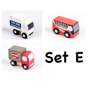 Japanese brand. Wooden Transportation Vehicles. Pretend Play