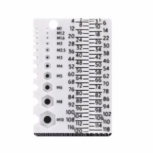 FEELDG 1Pcs M1-M10 Dụng cụ đo vít Nhựa PLA 125x85cm Thước đo ren Bền bỉ Trắng Cam Thiết bị kiểm tra kích thước bu lông và đai ốc Dành cho xưởng bảo trì phần cứng