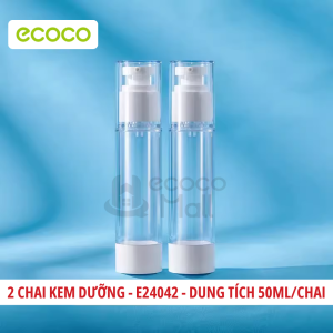 Set 2 Chai Lọ chiết mỹ phẩm dầu gộisữa tắm du lịch ECOCO 30ml50ml100ml dạng vòi nhấn có van khoá cao cấp thế hệ mới