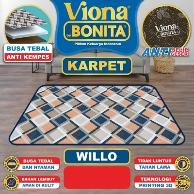 Viona By Bonita KARPET BUSA / KARPET MALAYSIA Dekorasi Kamar - SERI A ( TANPA TAS )
