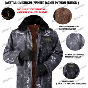 Foratjin- Jaket Winter Hiking Pria Musim Dingin Premium 3 Lapis Anti Angin Windproof dan anti Air Waterproof Python Hunting Ed