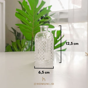 Vas Bunga Botol Kaca Bening Aesthetic/Glass Bottle Flower Vase Transparent Clear