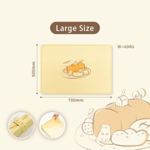 Vision Silicone Baking Mat Extra Thick Non Stick Baking Pad Food Grade Silicone Dough Rolling Bake Mat with Edge Heightening Non-Slip Baking Mat - High Temperature Resistant Easy To Clean
