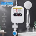 3500W 220V water heater, instant electric water heater for bathroom and shower, instant tankless electric water heater temperature display with. 