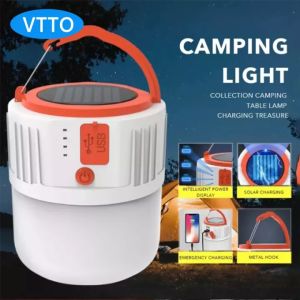VTTO Bóng Đèn LED Năng Lượng Mặt Trời 200W Đèn Năng Lượng Mặt Trời Sạc USB Đèn LED Chợ Đêm Đèn Khẩn Cấp Cầm Tay