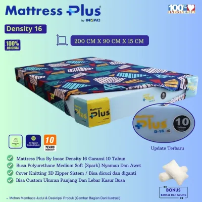 Inoac Mattress Plus 200 x 90 x 15 Cm Kasur Busa Premium Single Size Garansi 10 Tahun - Spark