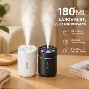 Portable Air Humidifier Aroma Diffuser 180Ml Usb Powered Car Home Mist Maker 7 Color Night Light
