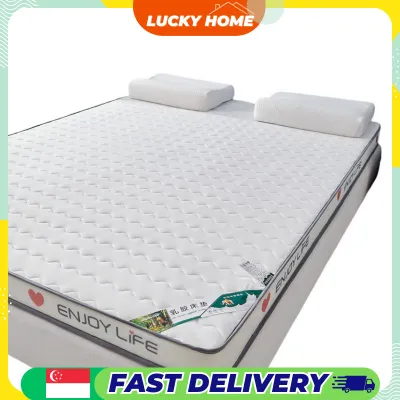 Compressive 8cm Latex + Hard Cotton Mattress / Bed Topper / Premium Compressed Mattress / Hard Mattress Local Stock