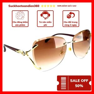 Kính Nữ Mát Dịu Thời Trang Cao Cấp Không Gọng Chống Tia UV - có Kính Nam