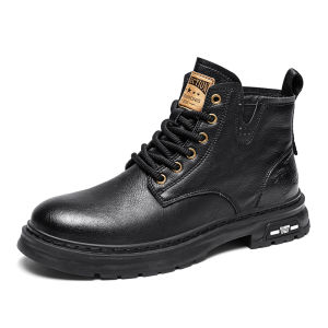 Brand GenGeGo ( 3 Days Delivered COD) new tough man outdoor riding tooling boots mens shoes American retro parachutist boots vintage shoes