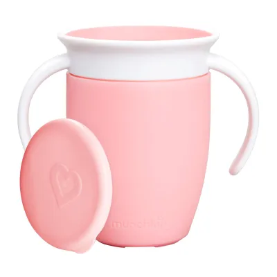 Munchkin Miracle 360 Degree Trainer Cup - 7oz with Lid (Pink)