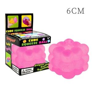 Colorful Square NeeDoh Squeeze Cube Stress Relief Slow‑Rebound Fidget Sensory Toy for Kids & Adults