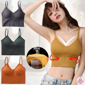 CB-657 คอรปบราสายเดี่ยวแฟชั่น เว้าหลัง บราสายเดี่ยว รอบอก 32-38⚡ส่งไวจากไทย⚡