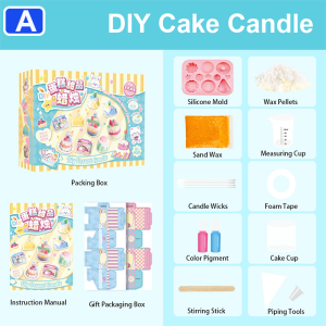 DIY Simulation Cake Dessert Candle Making Material Pack Handmade Aesthetic Candle Craft Set