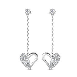 Her Jewellery LAmour Dangling Earrings - Luxury Crystal Embellishments plated with 18K Gold