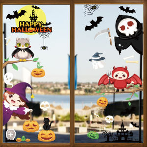 Decal trang trí dán tường Halloween - Hít Tĩnh Điện -Phù thủy và các Bạn Xin Chào Lễ Hội Kinh Dị Mới
