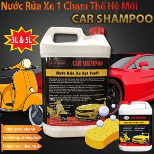 Dung Dịch Car Shampoo 5L Rửa Xe Bọt Tuyết Chuyên Dụng Cho Ô Tô Xe Máy Rửa Xe 1 Chạm One Touch Clean