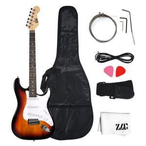 ZLG 6-String Stratocaster Sunburst Electric Guitar with Amplifier Alnico pick up- Professional&beginners Fast Shipping Free gifts