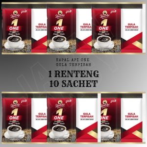 Kapal Api One 1 Renteng Isi 10 Sachet / Kopi Kapal Api / Kopi Hitam
