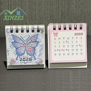 ❤💖💓 ปฏิทินตั้งโต๊ะ2026รายเดือนรายปีสมุดรายวันน่ารักปฏิทินคอยล์น่ารักตารางรายปีออแกไนเซอร์ทำรายการอุปกรณ์สำนักงานบ้าน