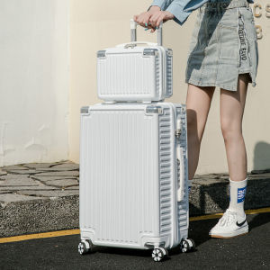 New 14"20"24"26"28 Inch Ladys Large Makeup PC Travel Suitcase Sets With Silent Wheels Password Lock Trolley Roller Big Luggage Cosmetic Bag Free Shipping