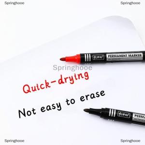 [COD] Springhooe Waterproof Marker Pen Oil Permanent Dual Tip 2.8 mm Nib Black Blue Red Art Marker Pens School Office Stationery