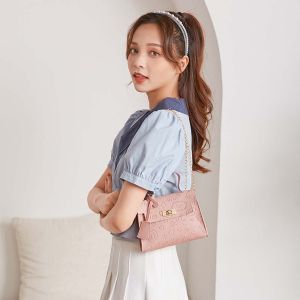 STRUS Retro Casual Cartoon PU Leather Square For Girls Solid Color Korean Handbag Shoulder Messenger Bags Crossbody Bag Women Shoulder Bag