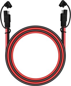 SAE Extension Cable 10 AWG-1FT SAE to SAE Quick Disconnect Wire Battery Charger Extension Cord Heavy Duty for Solar Panel Trolling Motor Automotive RV Battery
