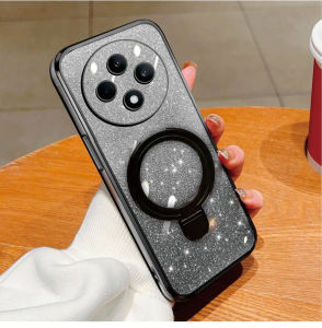 Case Magsafe Oppo Reno 12F 12 5G 12 Pro 5G Luxury Gliter Premium TPU Ring Magnetic Soft Case