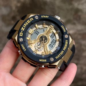 นาฬิกาข้อมือ หัวเหล็ก สายยาง กันน้ำได้ 100% ขนาด 50 มม (พร้อมกล่องแบรน)