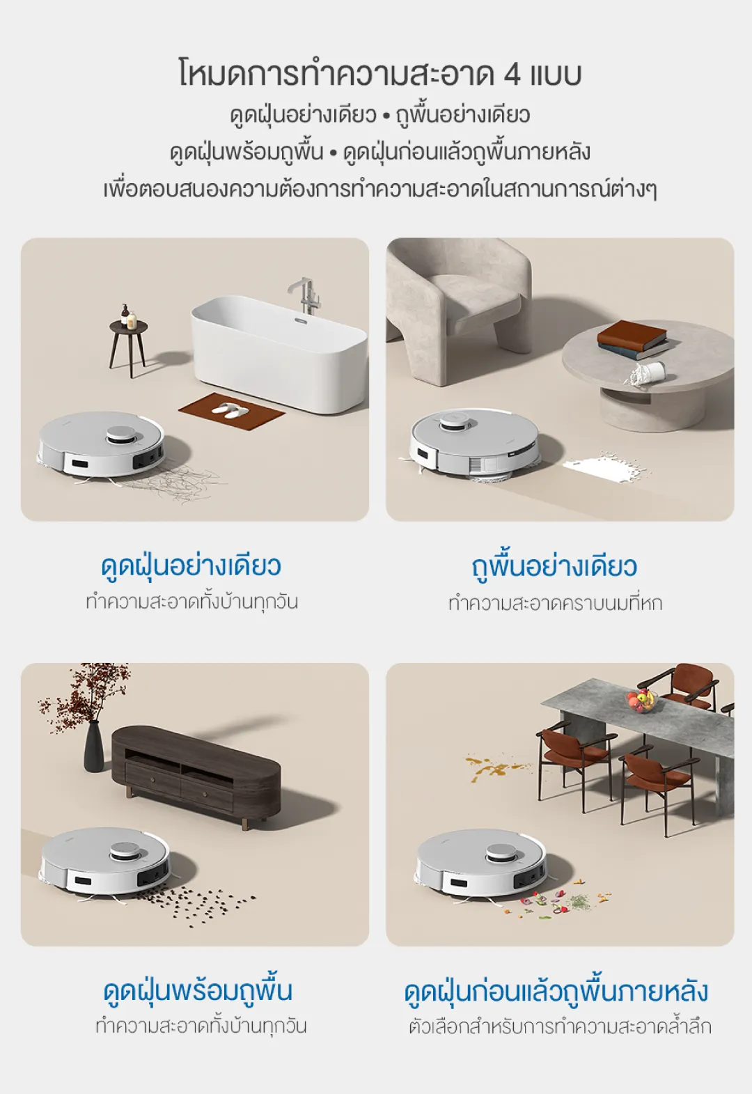ECOVACS DEEBOT T20 OMNI หุ่นยนต์ดูดฝุ่น ถูพื้น อัจฉริยะ มาพร้อมสถานีชาร์จ All-In-One ฟีเจอร์ครบครัน