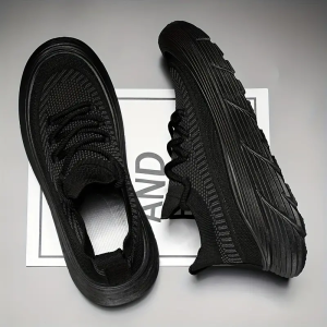 Sepatu Sneaker Slip On Tali Pria Casual Sepatu Cowok Slip On Kasual Hitam Keren Ringan Anti Slip
