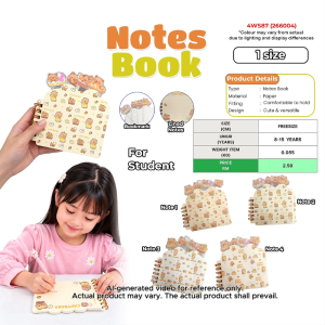 Cute Capybara Notebook Mini Notes Book with Bookmark Lined Paper Spiral Notebook for Kids Students Stationery Gift
