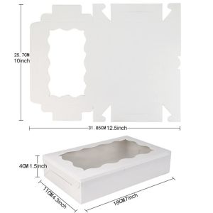 JIYAN2866 10/20pcs Baking Kraft Paper Box Gift Packaging Transparent Open Window Candy Box Pastry Box Party Supply