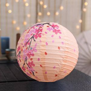 RUMI Traditional Chinese Mid Autumn Lantern Luminous Hanging Round Paper Lantern Handheld Lantern Portable Festival Antique Lantern Mid-Autumn Festival
