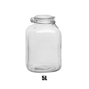 Glass Food Cans 2L/3L/5L Sealed Leak Proof Kitchen Dry Goods Storage with Airtight Lid