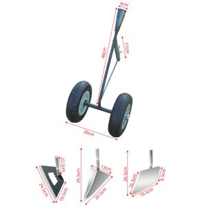 3 in 1 Triangular Plow Double Wheel Assist Weeding Trenching Ridging Effortless Labor Save Time And Effort