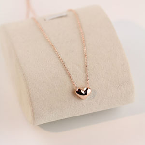 🎀Lacina🎀Korean Fashion Style Bangkok 18K Love Heart Necklace Gold Plated Jewelry Heart Shape Delicate Chain