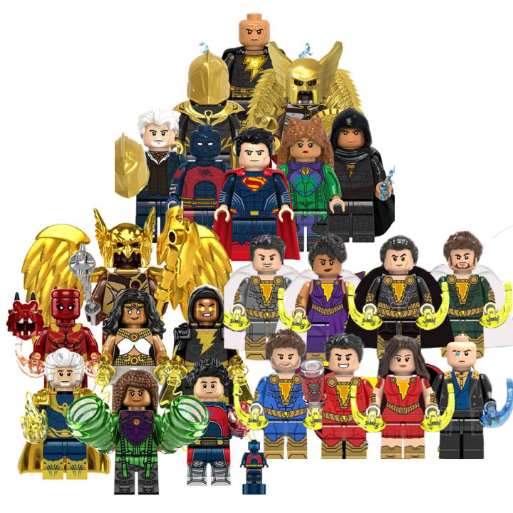 DC Shazam Black Adam Series Minifigures Mary Marvel Doctor Fate Hawkman ...