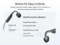 Shokz S661 OpenMove Bluetooth Wireless Bone Conduction Wireless Sports Headphones-Grey. 