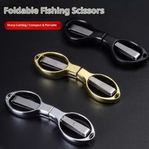LEBI Compact Stainless Steel Folding Fishing Scissors for Outdoor Use Portable Multi-Functional Tool for Cutting Line and Lead