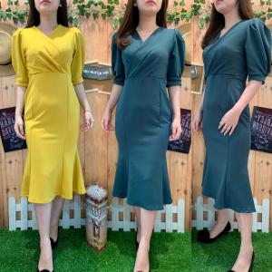BODYCON PUFFY DRESS SCUBA /3001 DRESS WANITA TERBARU