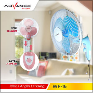 ADVANCE - Kipas Angin Dinding 16 Inch 3 Baling-Baling 60 Watt (WF-16) Garansi Resmi 1Tahun