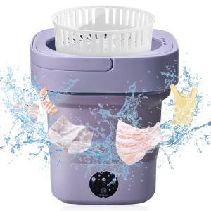 Portable Washing Machines Mini Washer And Dryer 11L Foldable Ultrasonic Underwear Washing Machine With Drain Basket Portable Mini Centrifuge