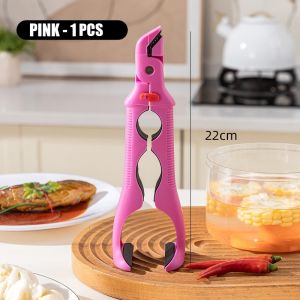 Anti Scalding Bowl Clip Hot Dish Plate Gripper Heat Resistant Kitchen Tongs Non Slip Pot Lifter Clamp for Steamer Bowls Plates Pots Pans Serving Dishes Household Cooking Tool Kitchen Accessories Safe Grip Holder Food Plate Pickup Tool