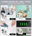 Label Maker Machine with Tape - Portable Inkless Bluetooth Printer,  Thermal Printer Handheld Labeler with Multiple Templates Icon Font for Smartphone for. 